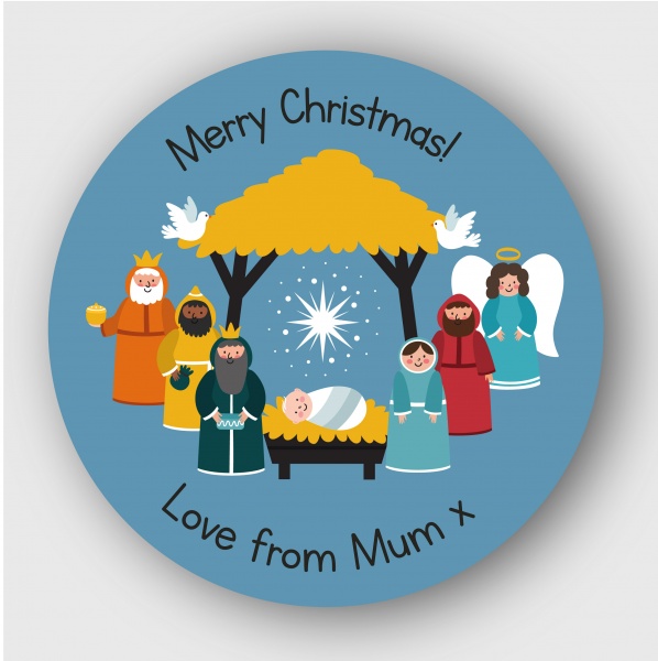 24 Personalised Christmas Stickers SS28